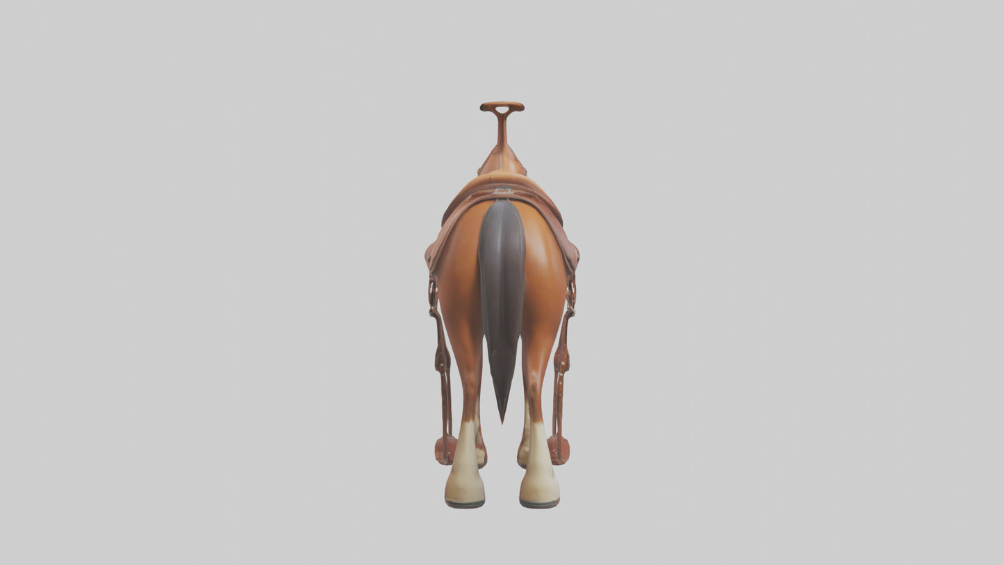 Cartoon Horse Saddle model 3D model