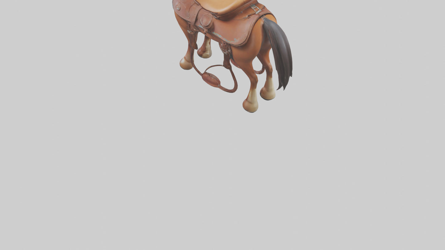 Cartoon Horse Saddle model 3D model