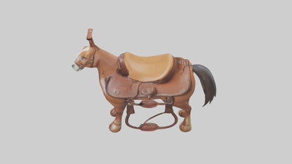 Cartoon Horse Saddle model 3D model