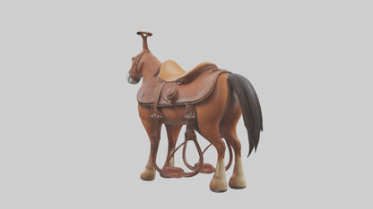 Cartoon Horse Saddle model 3D model
