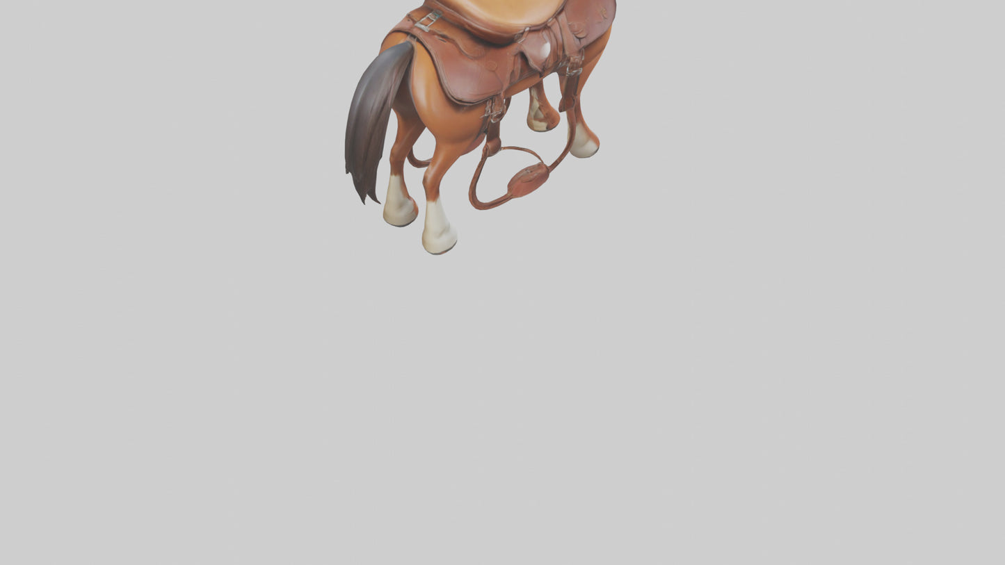 Cartoon Horse Saddle model 3D model