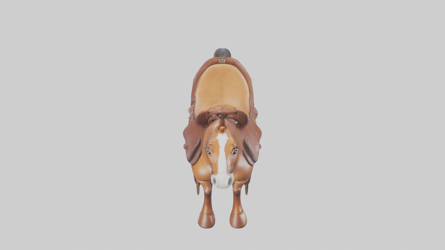 Cartoon Horse Saddle model 3D model