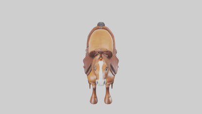 Cartoon Horse Saddle model 3D model