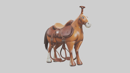 Cartoon Horse Saddle model 3D model