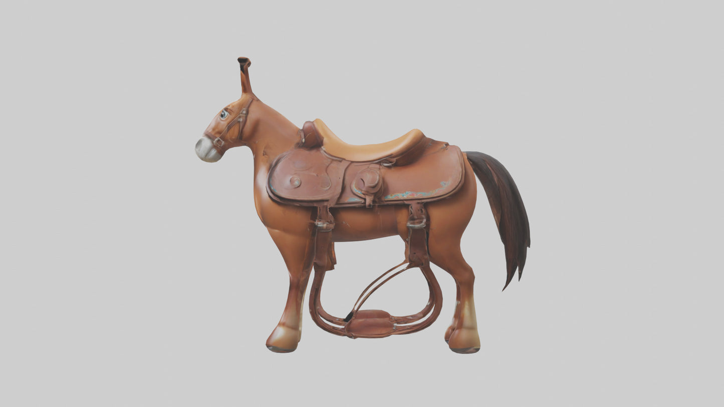 Cartoon Horse Saddle model 3D model