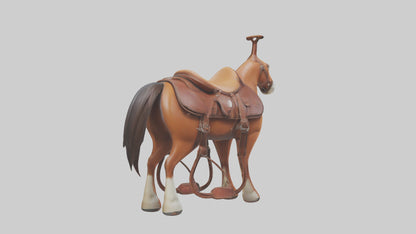 Cartoon Horse Saddle model 3D model