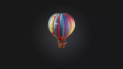 Cartoon Hot Air Balloon 3D model
