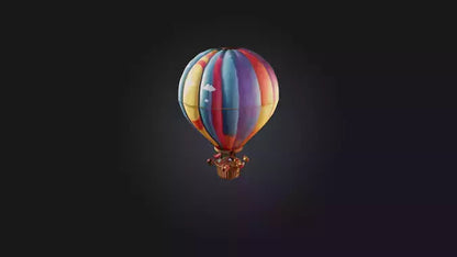 Cartoon Hot Air Balloon 3D model