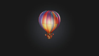 Cartoon Hot Air Balloon 3D model