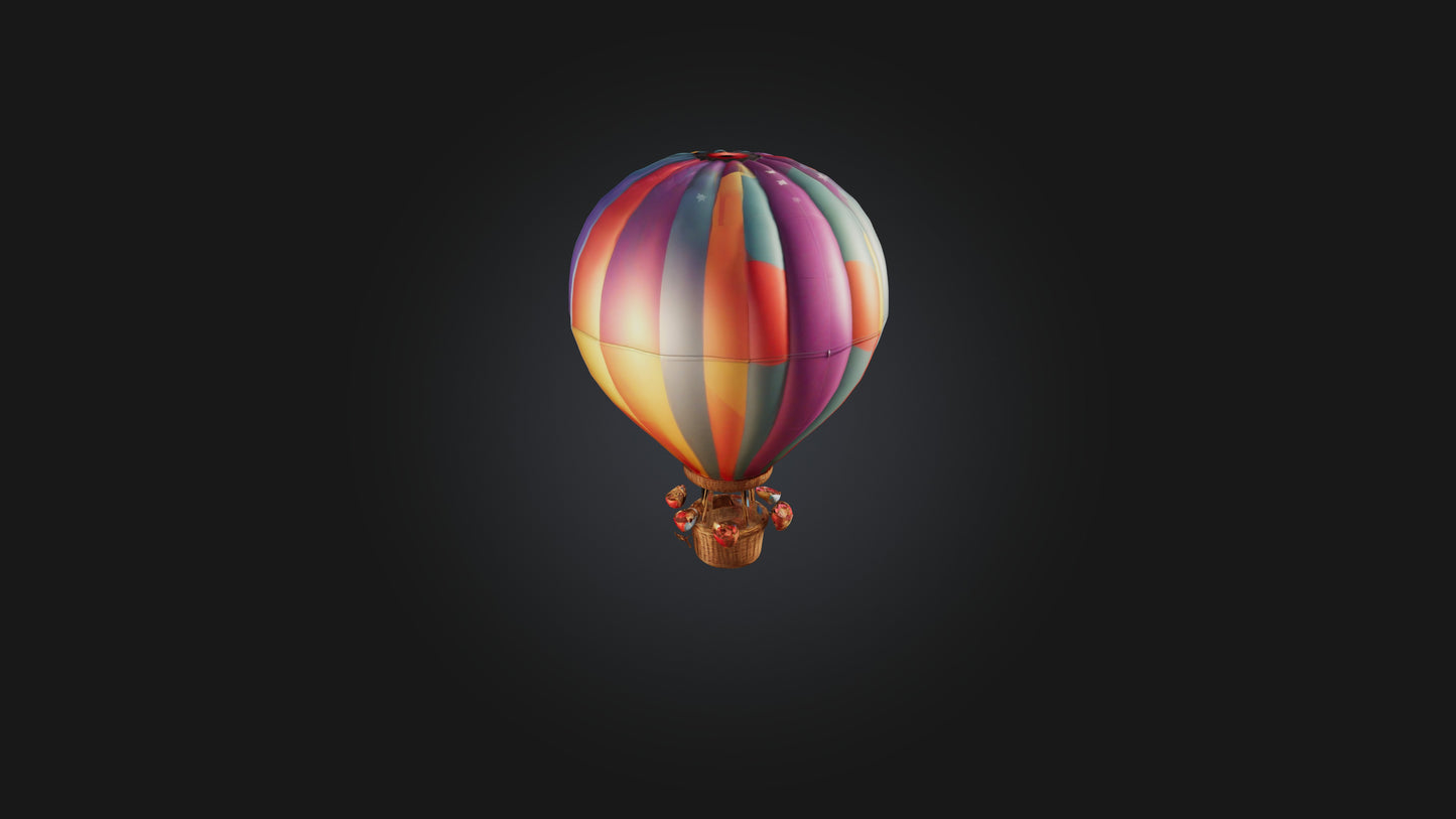 Cartoon Hot Air Balloon 3D model