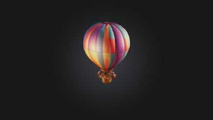 Cartoon Hot Air Balloon 3D model