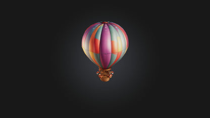 Cartoon Hot Air Balloon 3D model