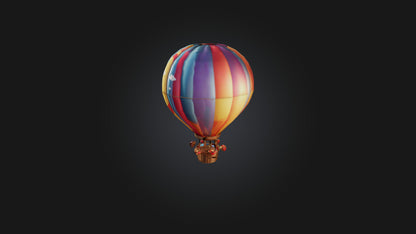 Cartoon Hot Air Balloon 3D model