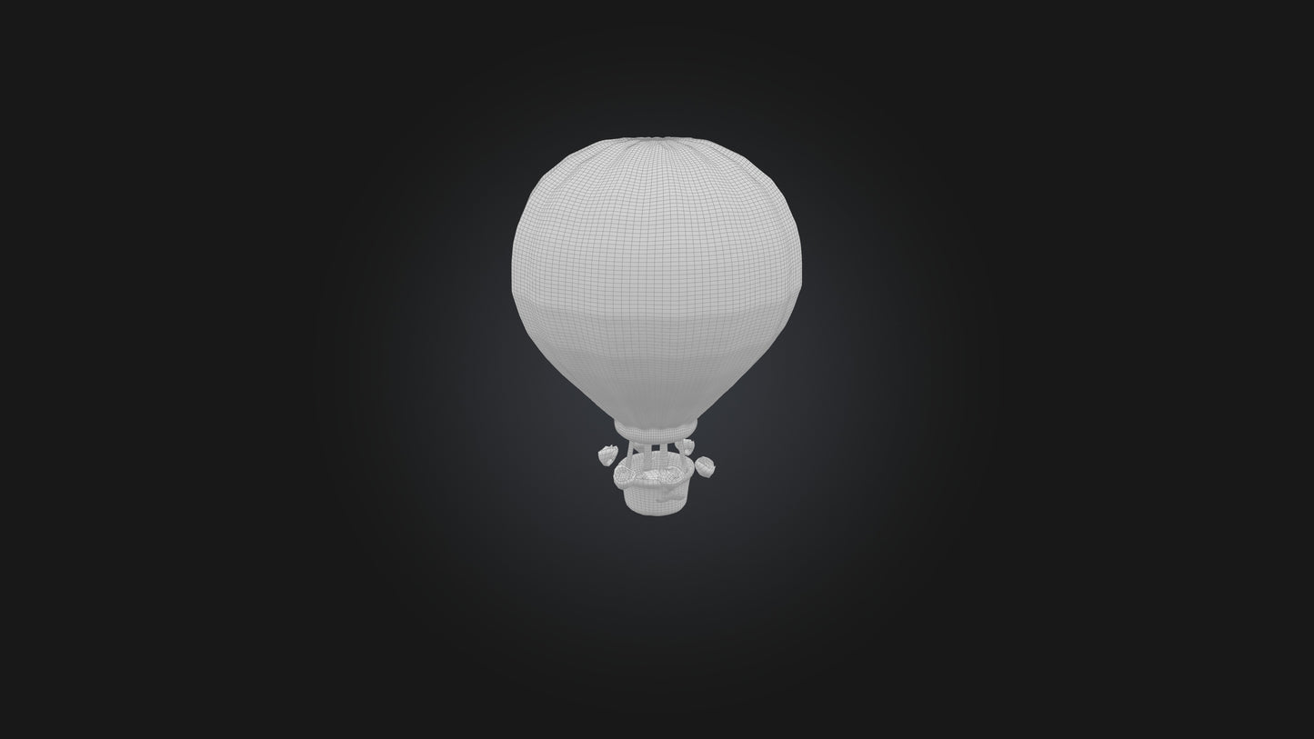 Cartoon Hot Air Balloon 3D model
