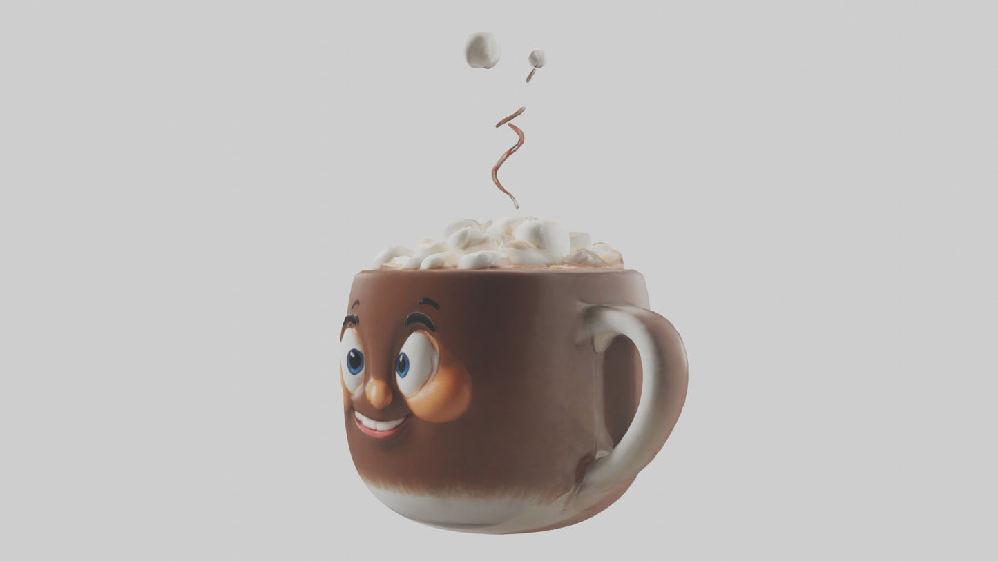 Cartoon Hot Cocoa Mug model 3D model