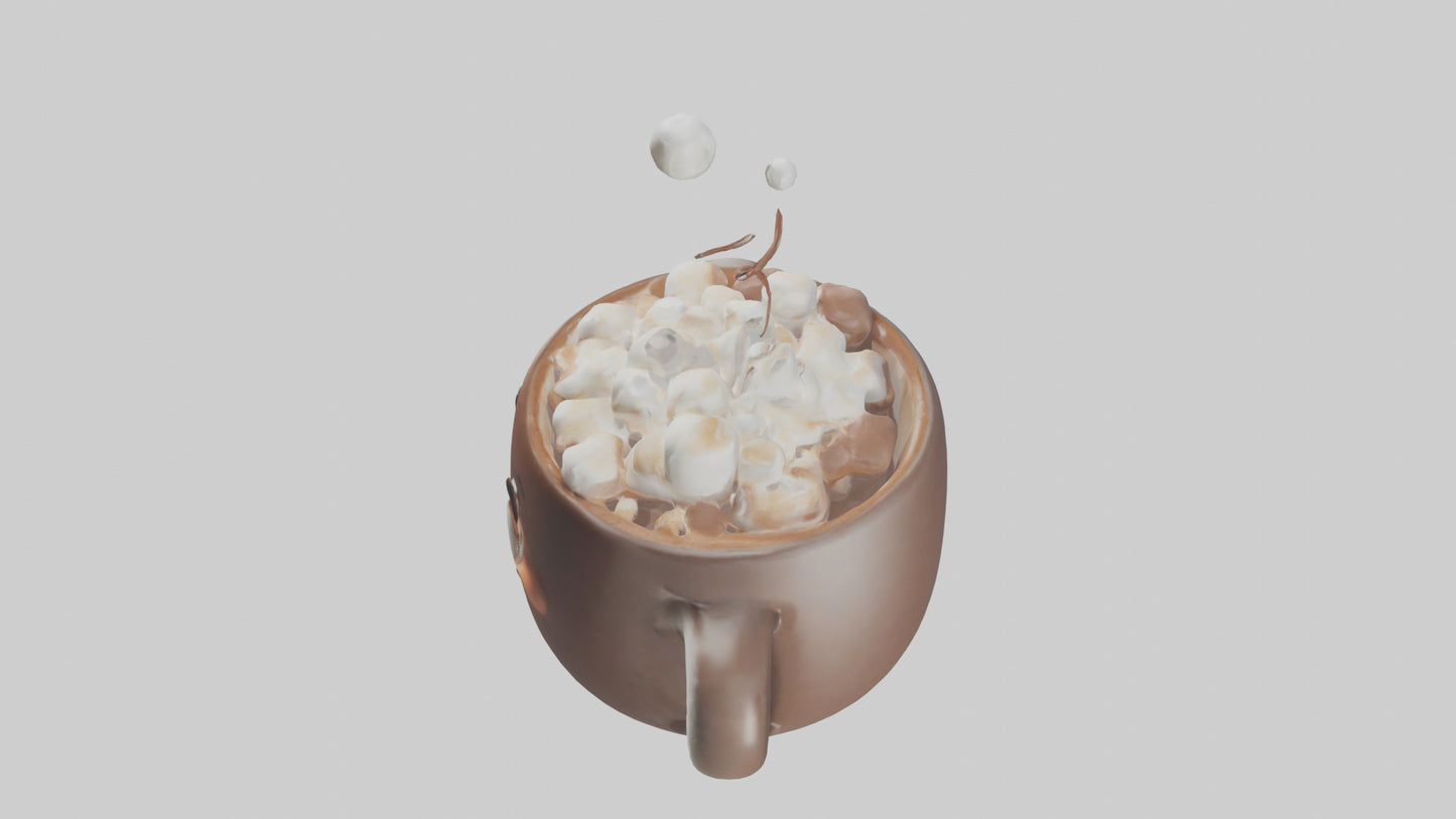 Cartoon Hot Cocoa Mug model 3D model