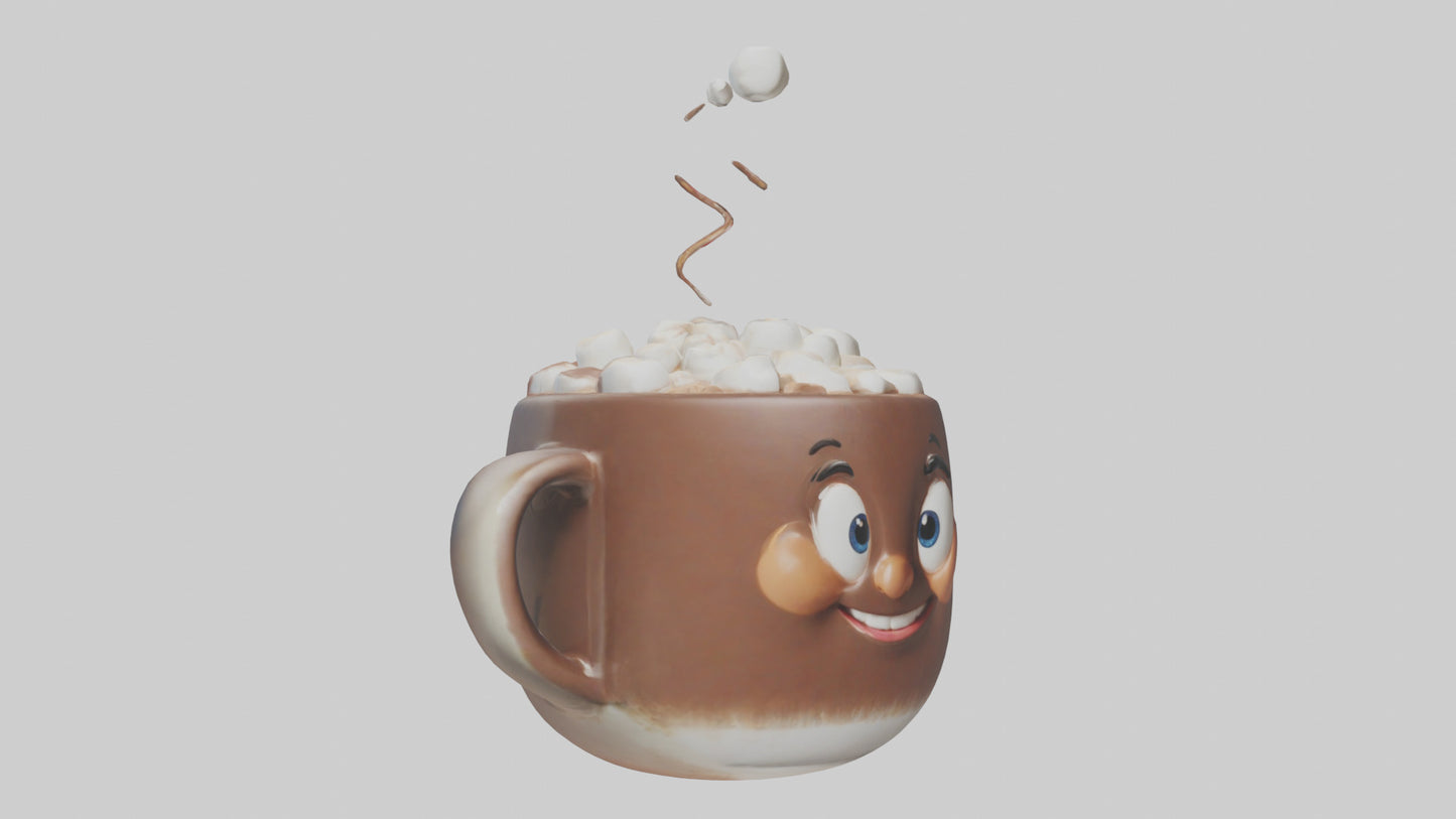 Cartoon Hot Cocoa Mug model 3D model