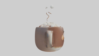 Cartoon Hot Cocoa Mug model 3D model