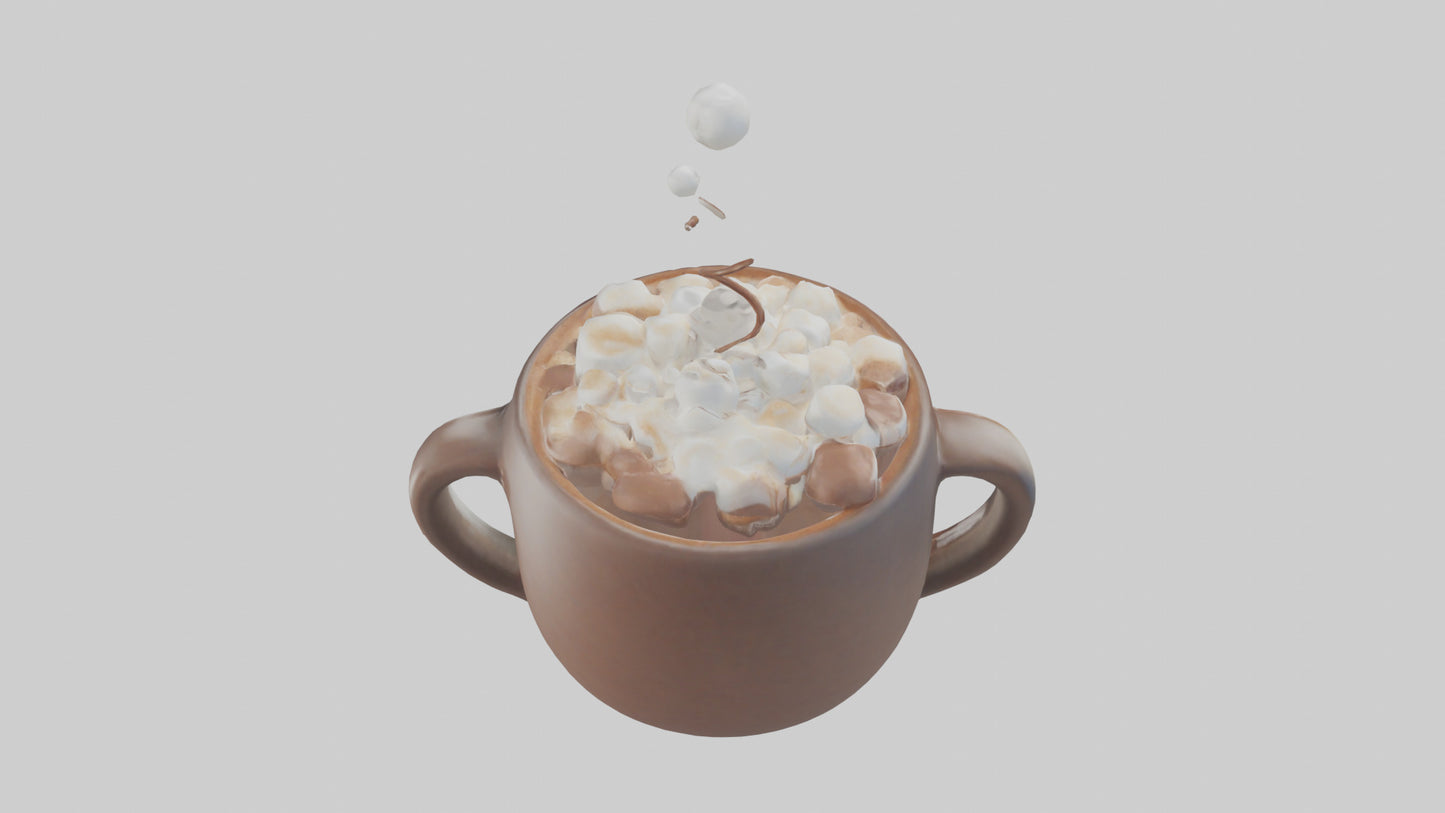 Cartoon Hot Cocoa Mug model 3D model