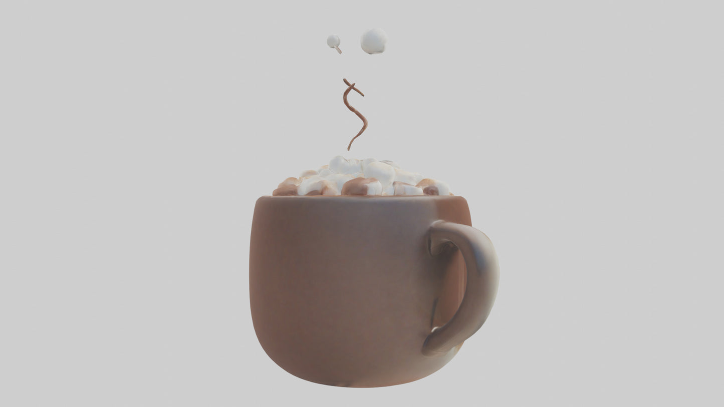 Cartoon Hot Cocoa Mug model 3D model