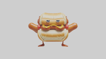 Cartoon Hot Dog model 3D model