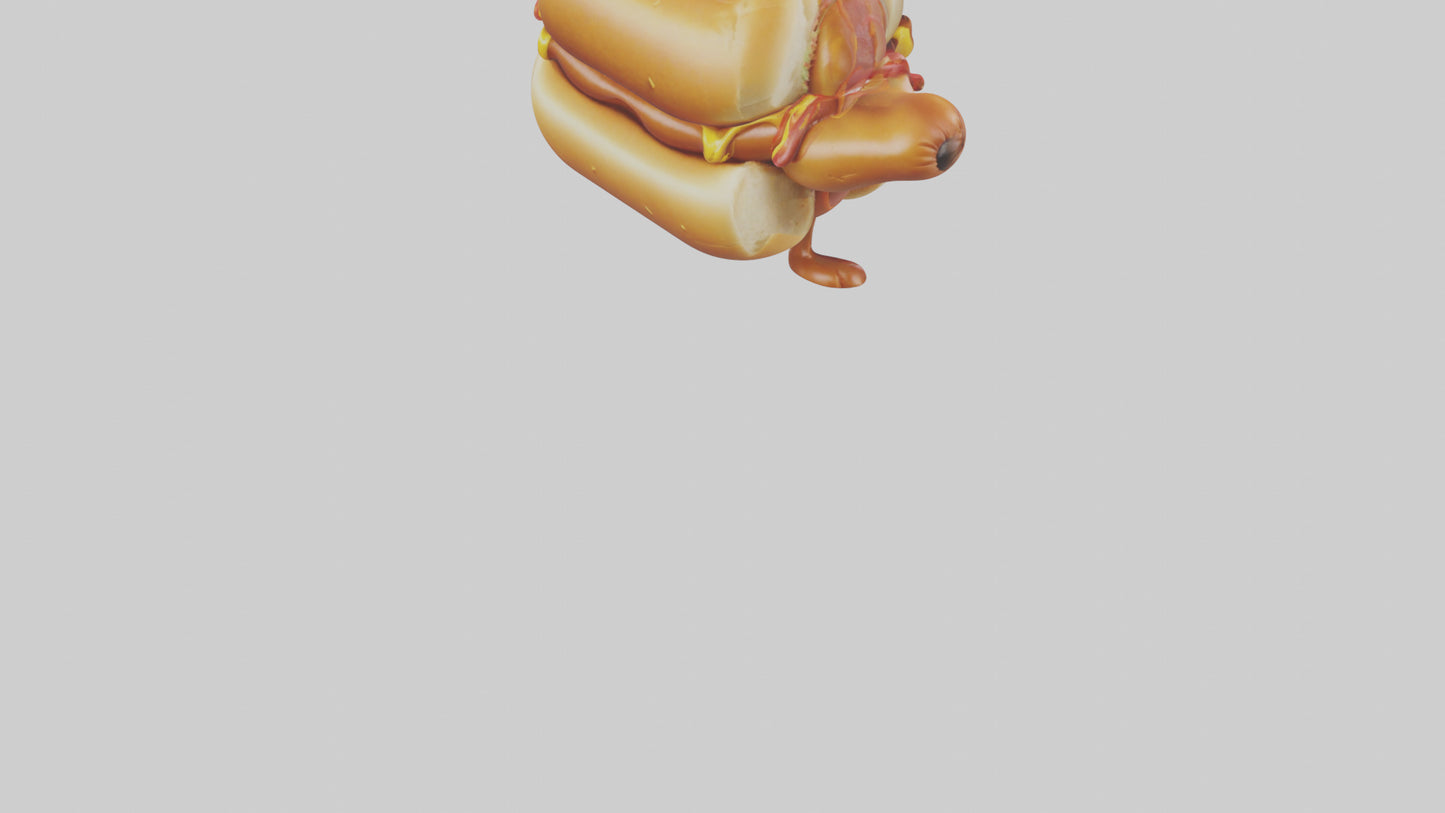 Cartoon Hot Dog model 3D model