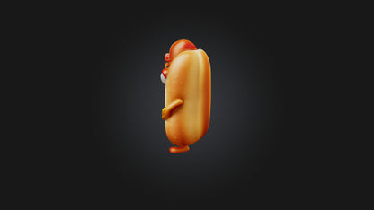 3D model Cartoon Hotdog VR / AR / low-poly