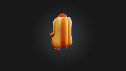 3D model Cartoon Hotdog VR / AR / low-poly