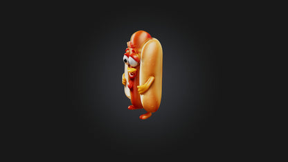 3D model Cartoon Hotdog VR / AR / low-poly