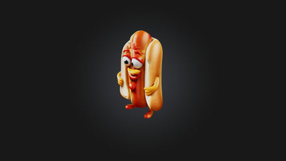 3D model Cartoon Hotdog VR / AR / low-poly