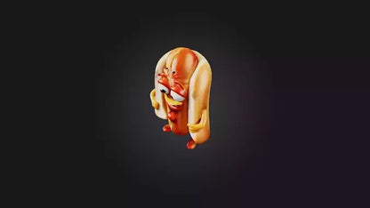 3D model Cartoon Hotdog VR / AR / low-poly