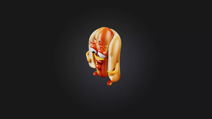 3D model Cartoon Hotdog VR / AR / low-poly