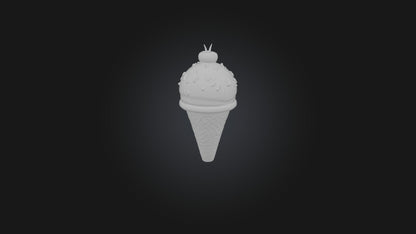 Cartoon Ice Cream Cone 3D model