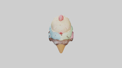 Cartoon Ice Cream model 3D model
