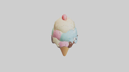 Cartoon Ice Cream model 3D model