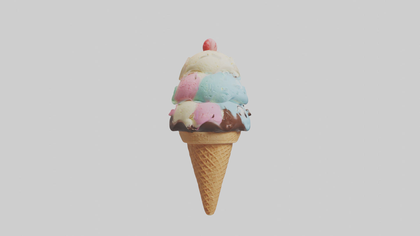 Cartoon Ice Cream model 3D model