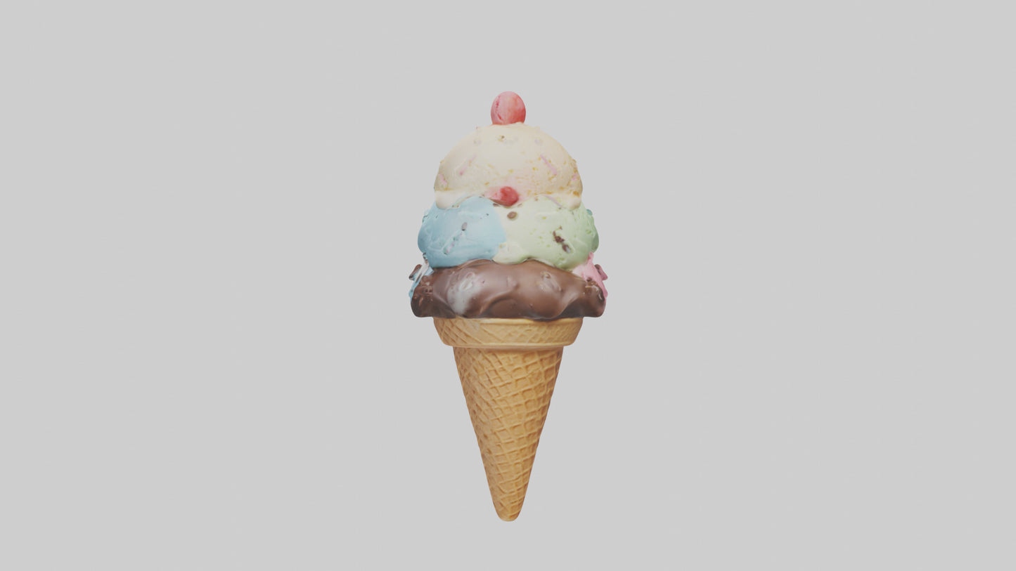 Cartoon Ice Cream model 3D model