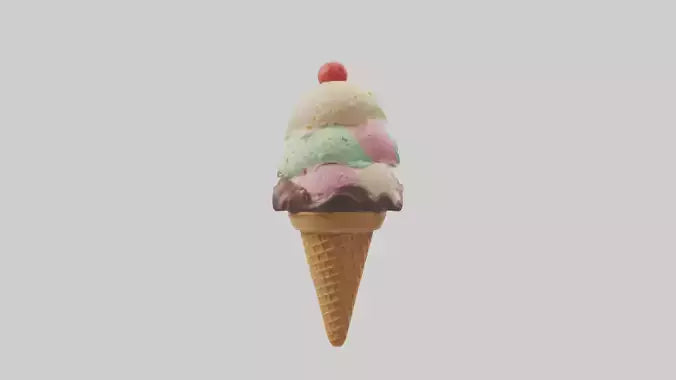 Cartoon Ice Cream model 3D model