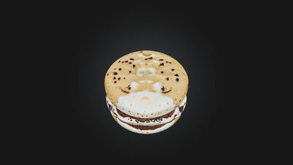 3D model Cartoon Ice Cream Sandwich VR / AR / low-poly