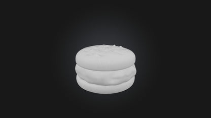 3D model Cartoon Ice Cream Sandwich VR / AR / low-poly
