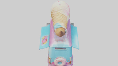 Cartoon Ice Cream Truck model 3D model