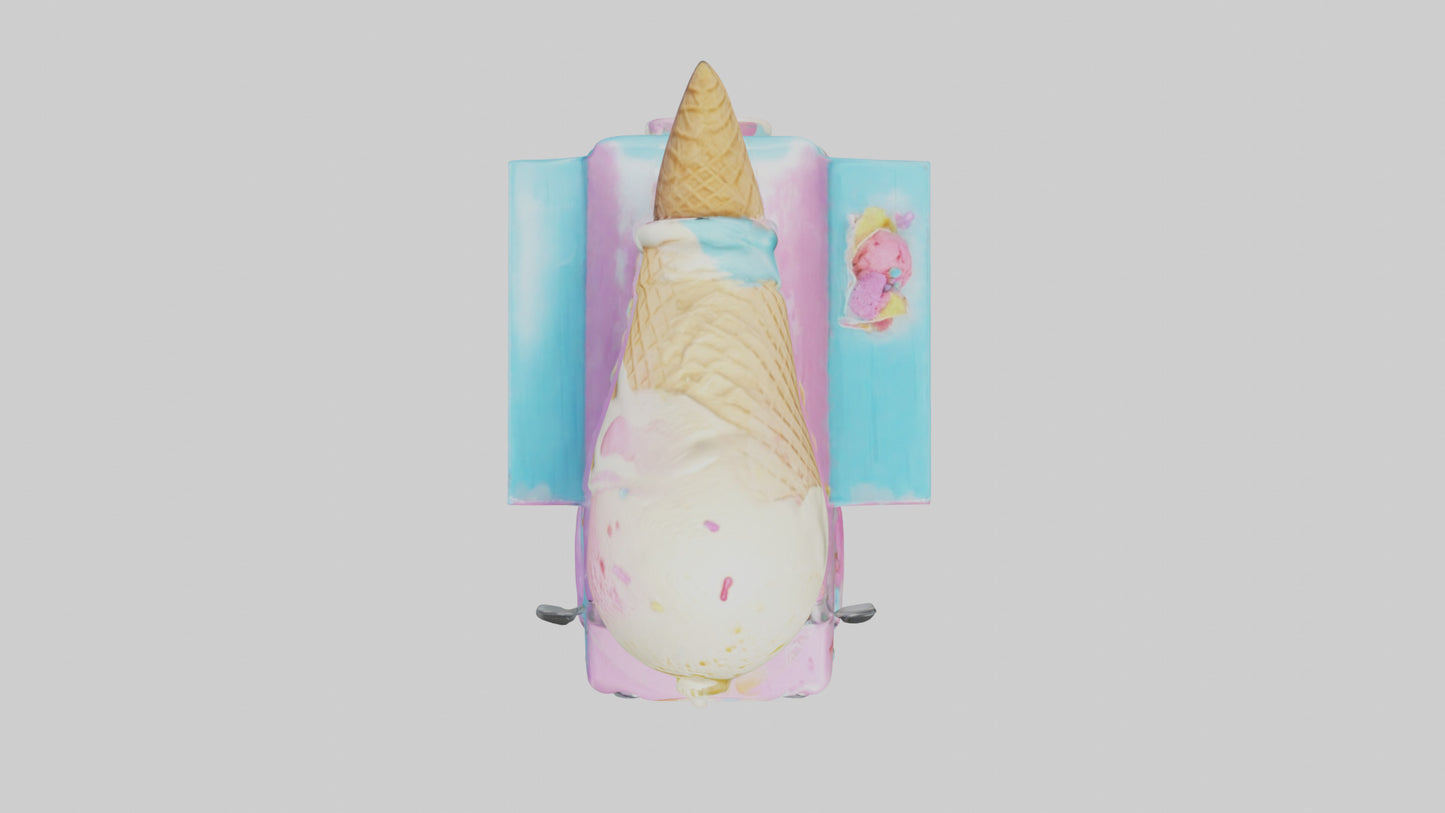 Cartoon Ice Cream Truck model 3D model