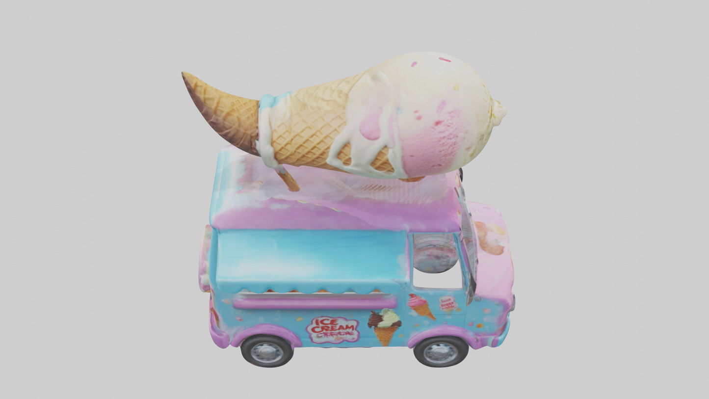 Cartoon Ice Cream Truck model 3D model
