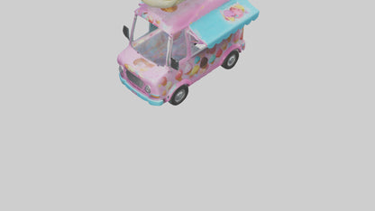 Cartoon Ice Cream Truck model 3D model