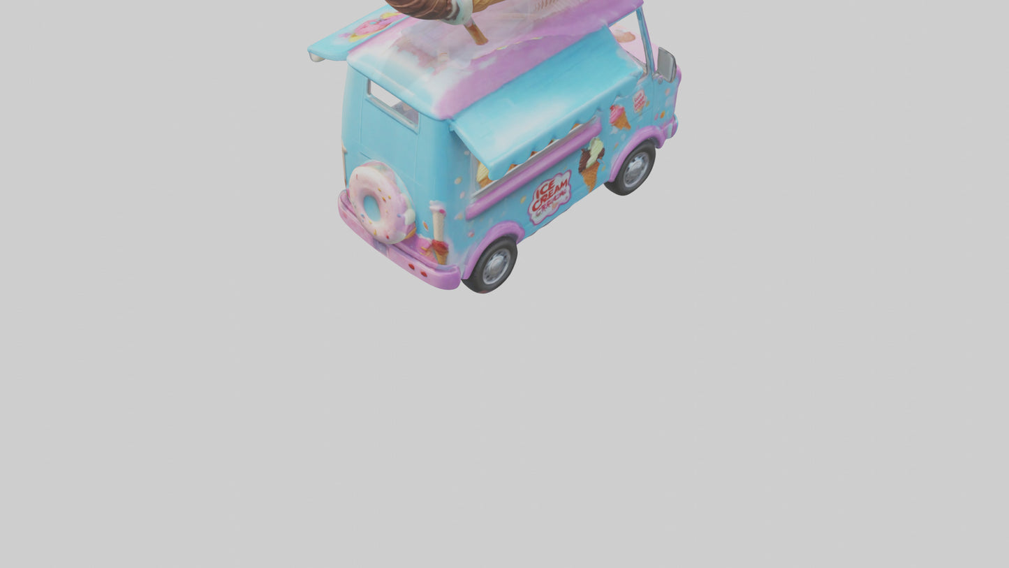 Cartoon Ice Cream Truck model 3D model