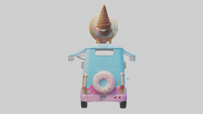Cartoon Ice Cream Truck model 3D model
