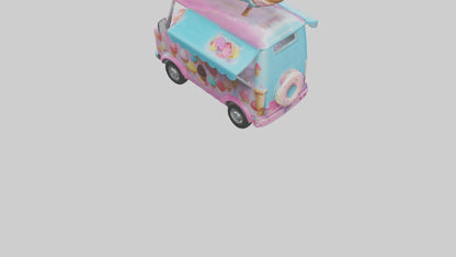 Cartoon Ice Cream Truck model 3D model