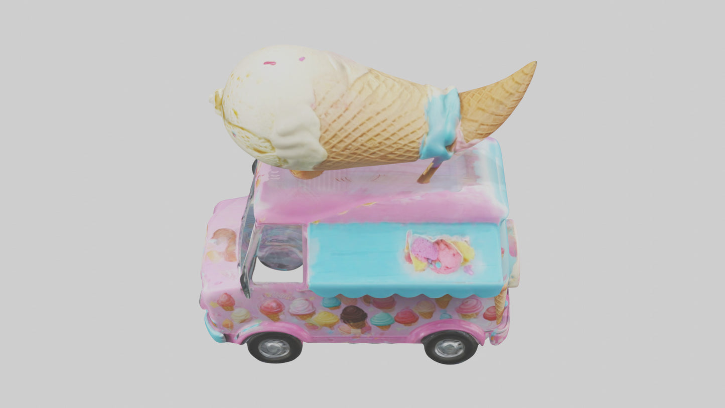 Cartoon Ice Cream Truck model 3D model