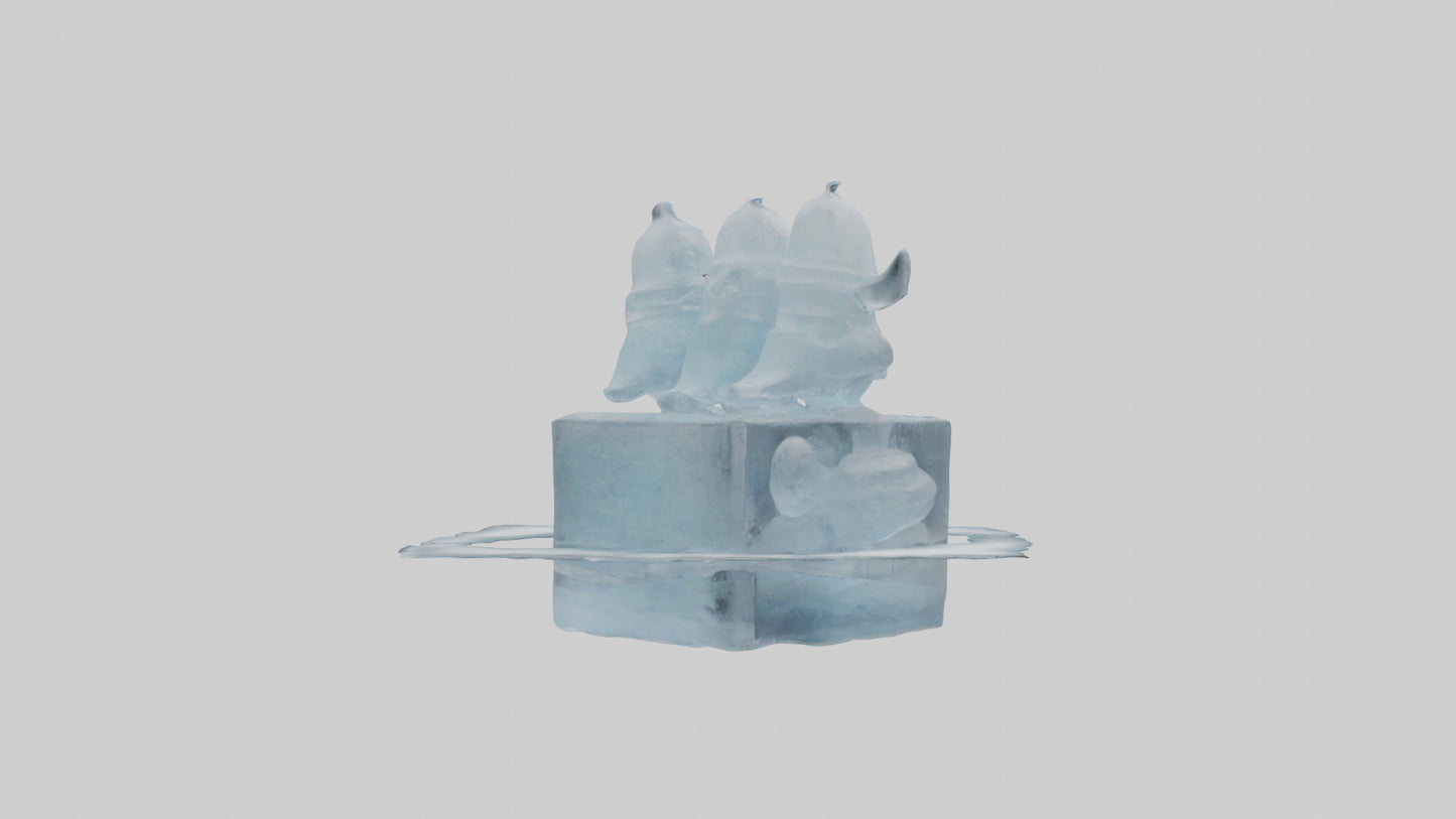 Cartoon Ice Sculpture model 3D model