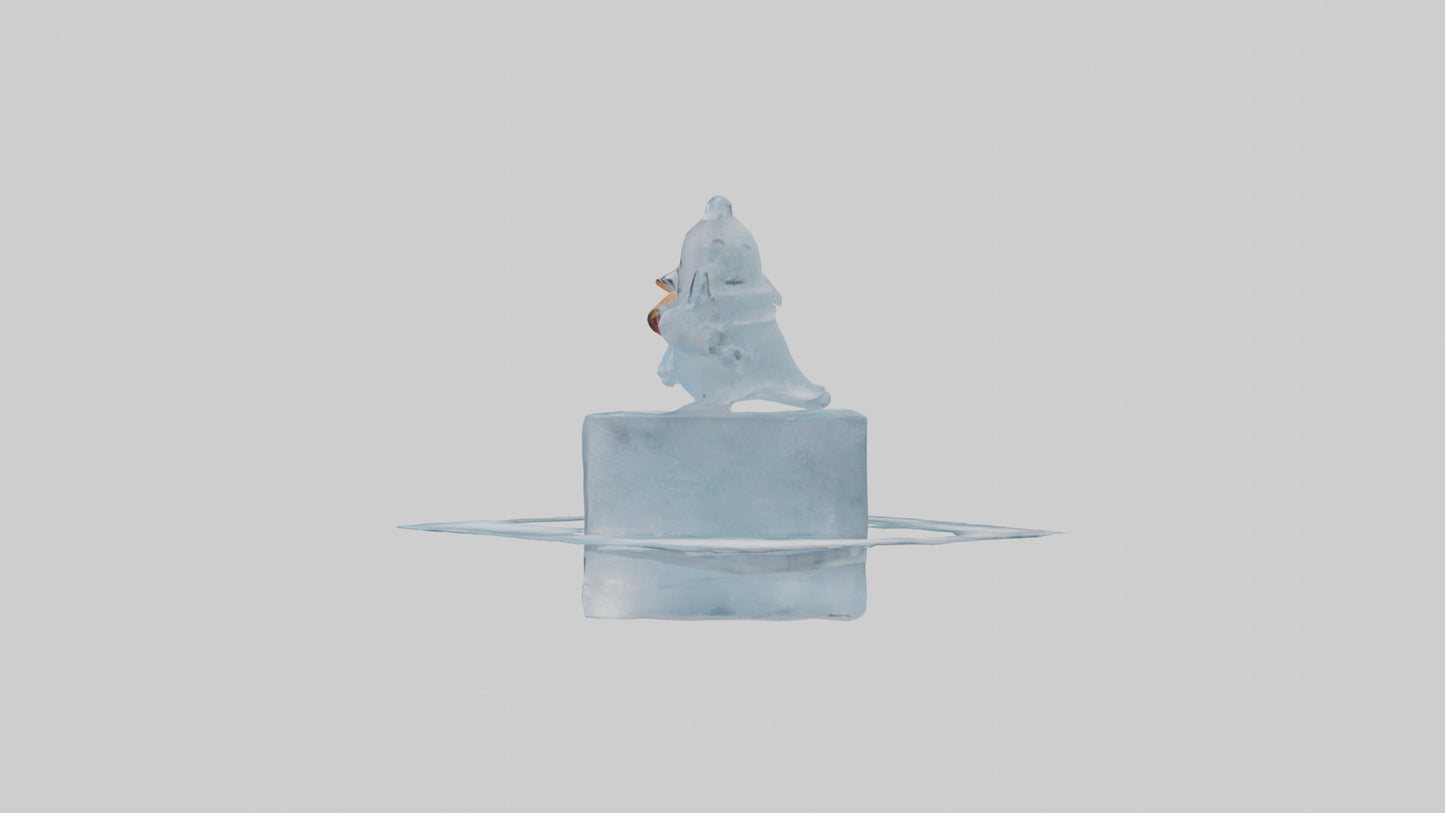 Cartoon Ice Sculpture model 3D model